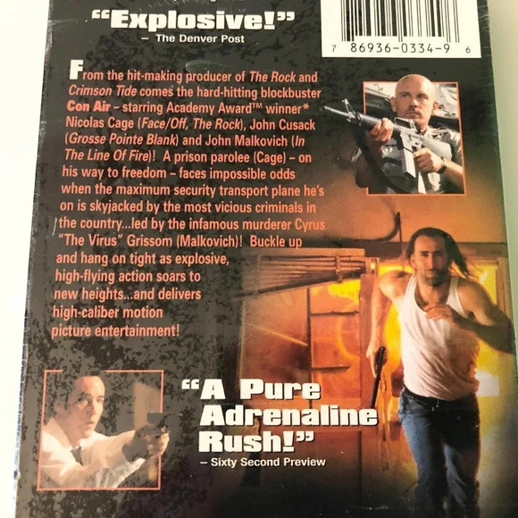 1997 Con Air VHS Nicolas Cage John Cusack Sealed Movie - Picture 12 of 15
